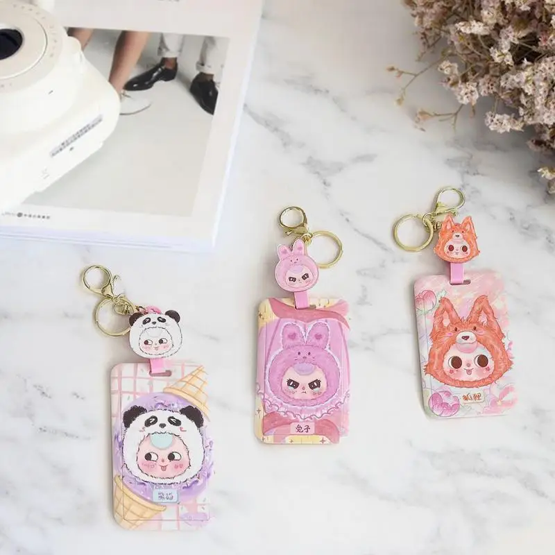 Badge Holder For Women Retractable Cartoon Portable Badge Holder Creative Bag Pendants Student Card Holder With Lanyard