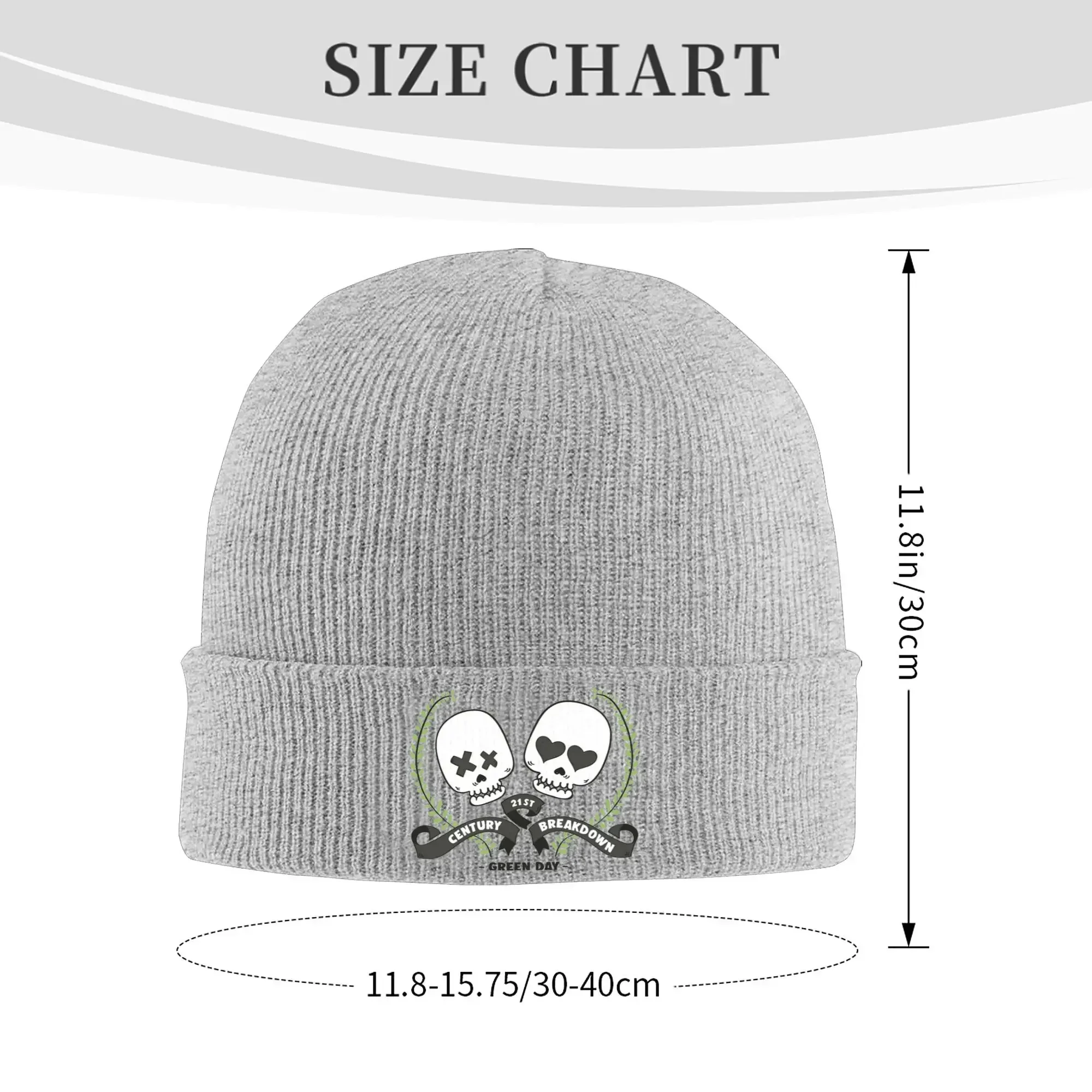 Women Men Knit Cuff Beanie Green Day Rock Band  Accessories Winter Knitting Skull Cap Concert 2024 Tour Bonnet Knit Hat