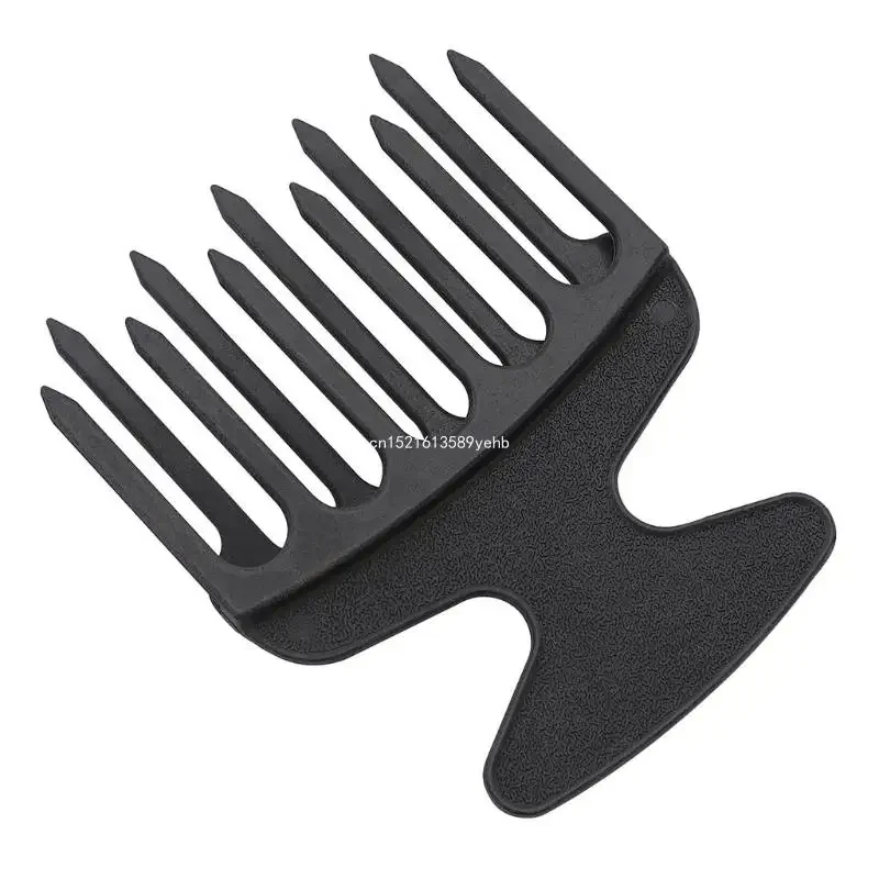 Wide Tooth Afro Hair Pick Comb Detangle Wig Braid Hairbrush Oil for Head Fork To