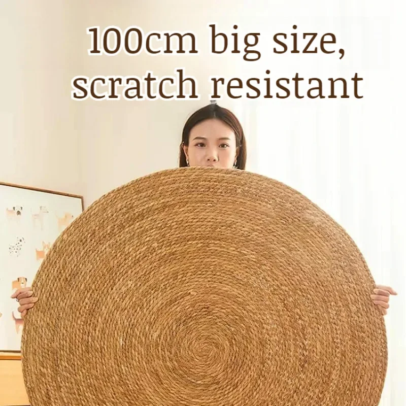 ขนาดใหญ่ Cat Scratching Board Retro Design สวมใส่ Non-เศษ Claw Sharpening ของเล่นหวาย Cat Nest Sleeping Mat