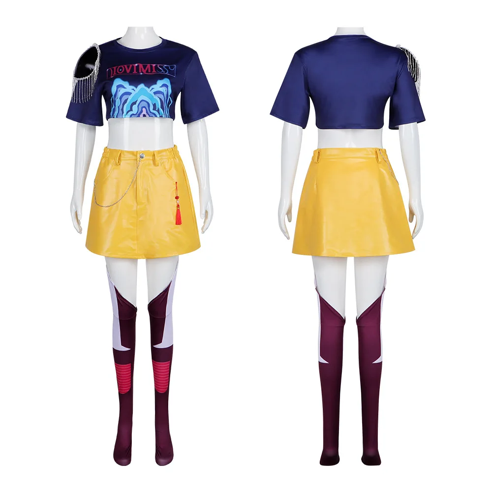 

Anime Kpop Demon Hunters Cosplay Superstar Rumi Mira Zoe Cosplay Costume Full Set Group Suit Women Halloween Party Roleplay