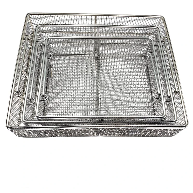 Sterilizing Box Stainless Steel Disinfection Net Basket Surgical Operating Instrument Autoclave Sterilization