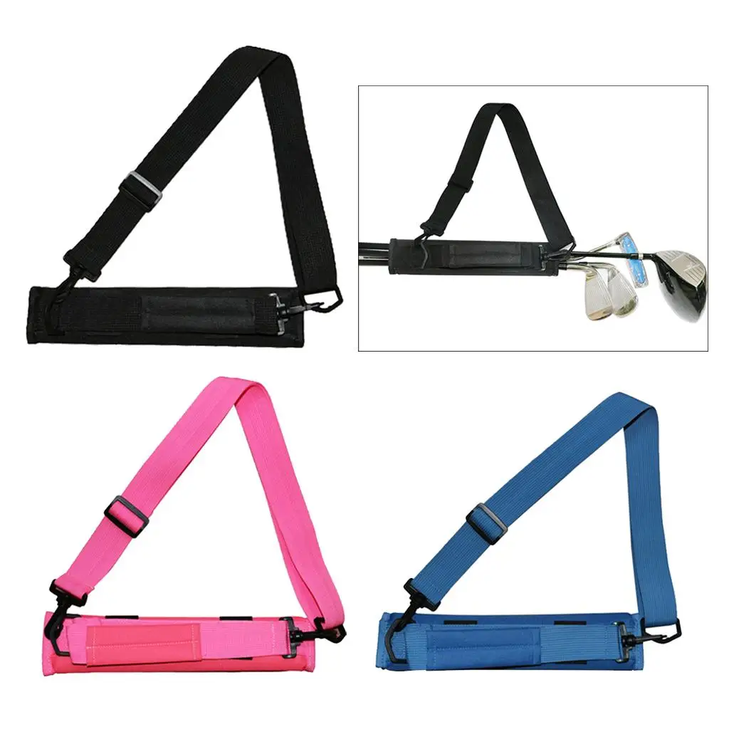 Portable Caddy Golf Club Holder Small Nylon Shoulder Pack for Golf Range and Practice Use