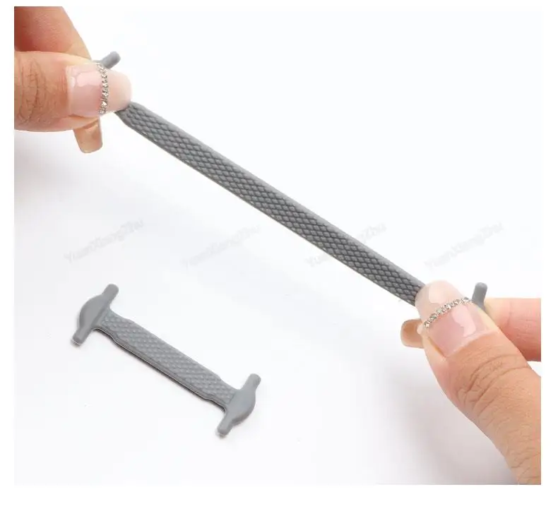 16 Stück elastische Schnürsenkel für Turnschuhe, Silikon-Stretch-Schnürsenkel, keine Krawatte, Schnürsenkel für Kinderschuhe, Gummiband, Schnürsenkel, Schnürsenkel – Detail 6