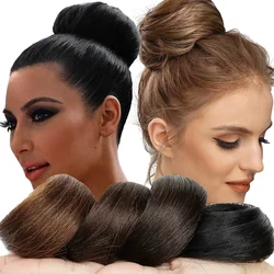 New Synthetic Hair Bun Curly Straight Hair Messy Bun Scrunchies Updo Hair Bands Elastic Band Hairpieces for Women Volume Fringe