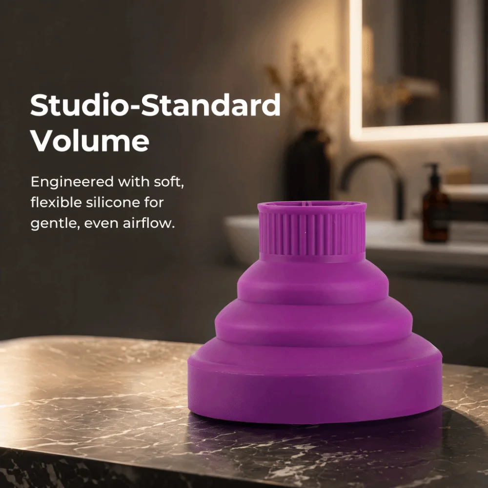 Silicone Material Hair Dryer Diffuser Portable Collapsible Design Collapsible Diffuser Attachment Time-Saving Professional