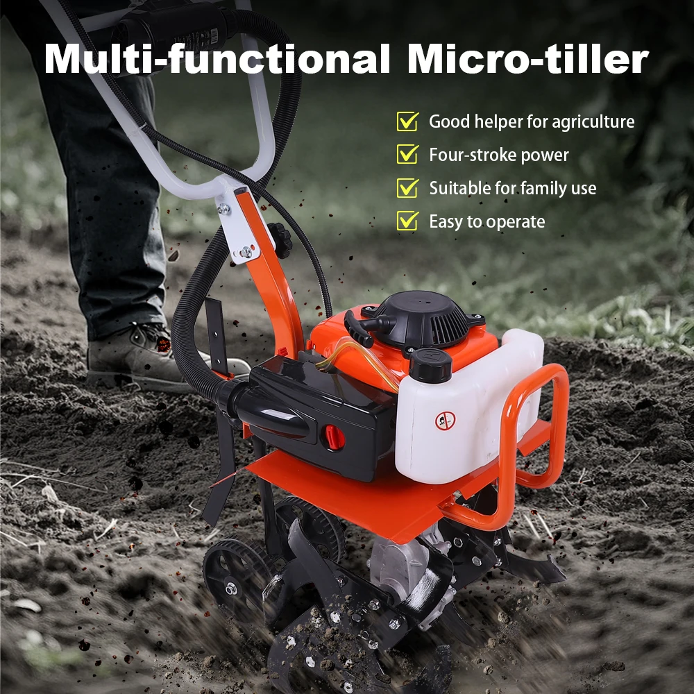 2 Stroke 4 Stroke Mini Gasoline Cultivator Gasoline Cultivator Multi-function Rotary Tiller Machinery Agricultural Garden Tools