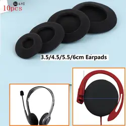 10pcs Foam Ear Pads Protection Thicken Sponge Replacement Cushions Covers Earphones for Headphones 35mm 45mm 55mm 60mm