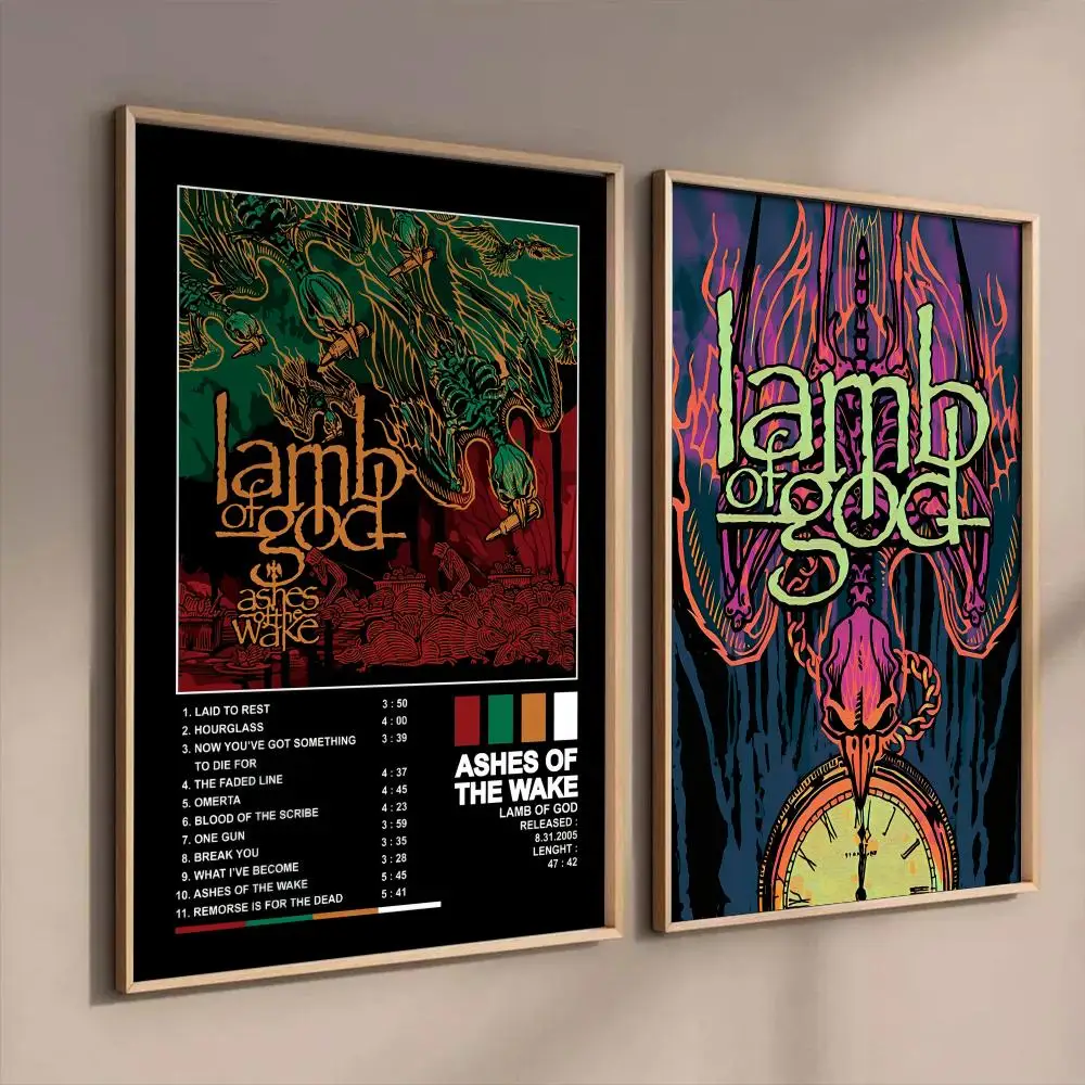 Classic Band L-lamb Of Gods Poster For Home Decoration Interior Bar Sticky Wall Art Printing Waterproof Room Decor