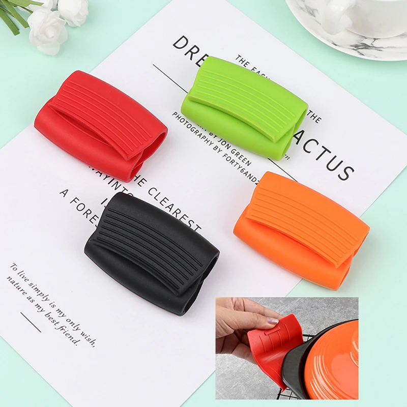 1pcs Silicone Grip Kitchen Accessions Pot Holder Sleeve Pot Glove Pan Handle Cover Grip Kitchen Tools