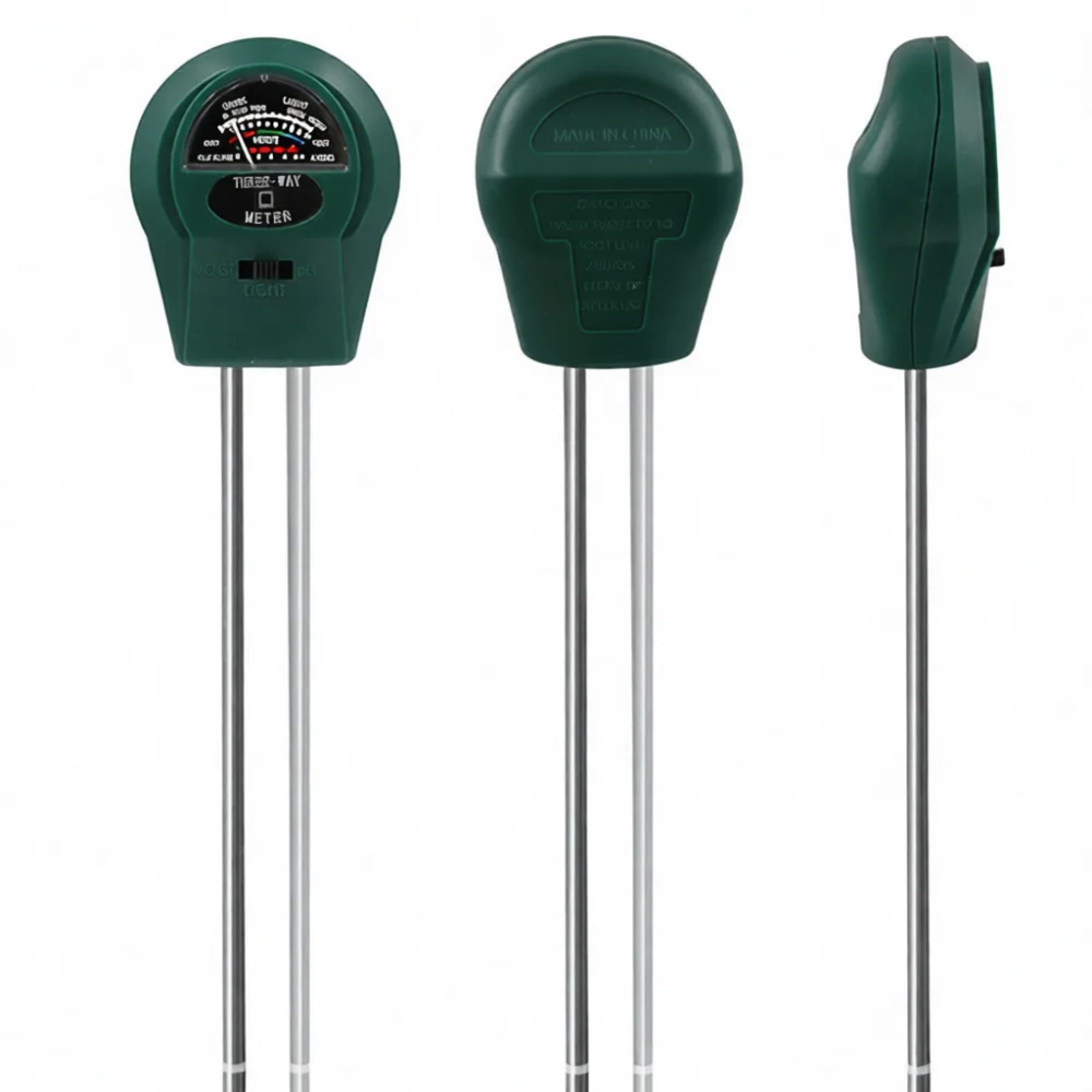 Gardening Soil Test Kit 3 In 1 Moisture Ph Meter Light Sensor Portable Probe For Home Vegetable Flower Garden Care