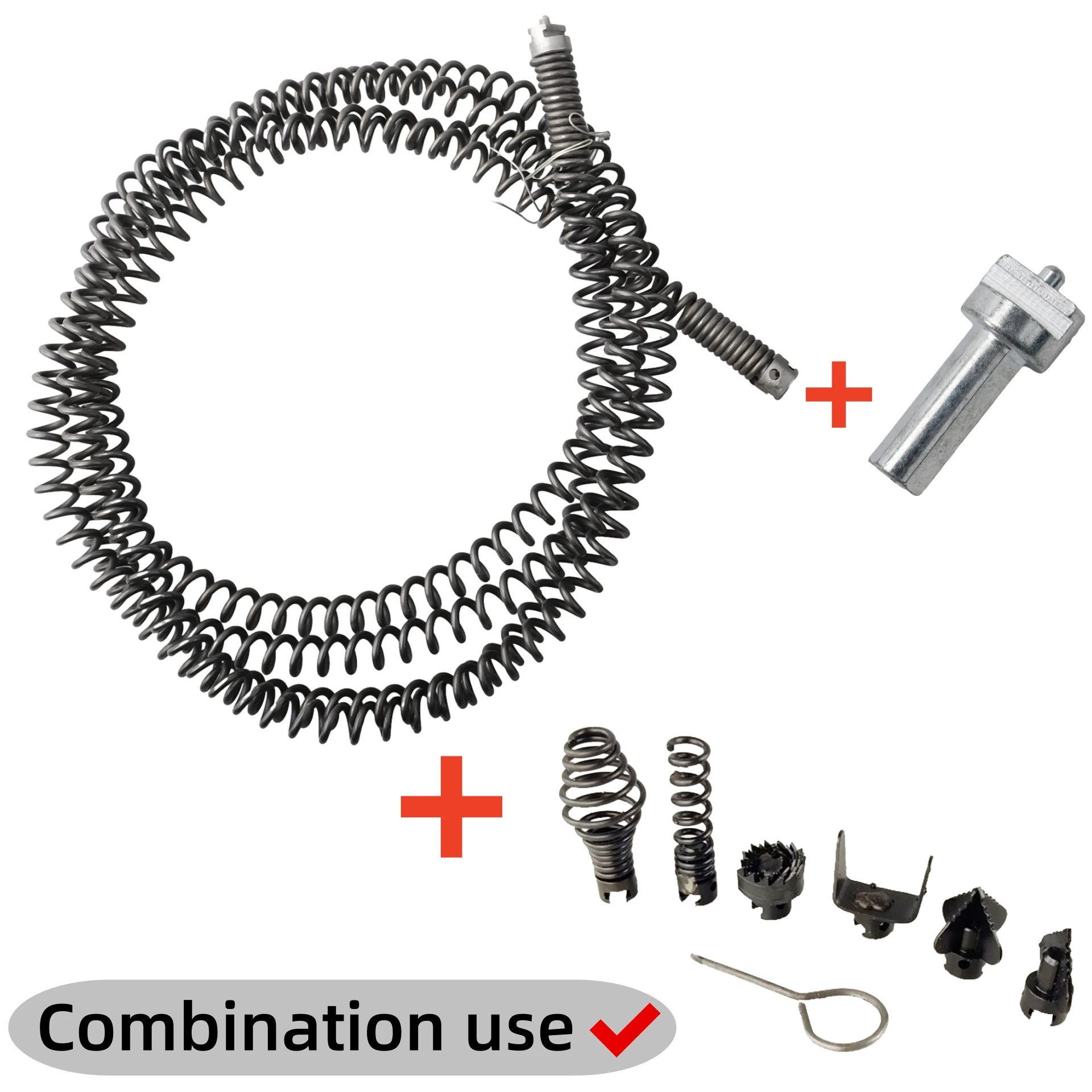 Pipeline Dredging Tool 3/2/1M Spring Electric Drill Connector 16mm Drain Cleaner Home DIY Tools For Pipe Blockage Issues