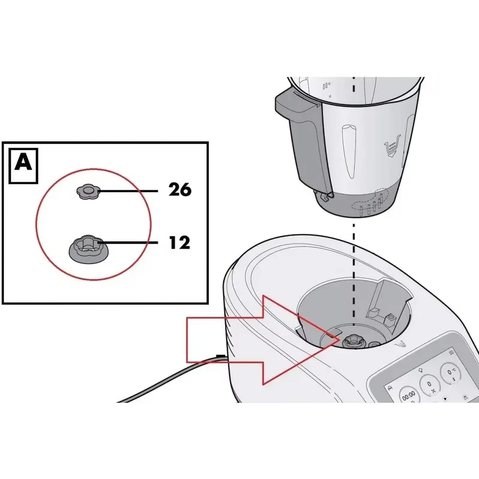 Wall Breaker Blade Guide Connectors 2pc Clutch Juicer Blender Parts Drive Wheel Connect 5 Gear for Monsieur Cuisine Smart 2.0 5T