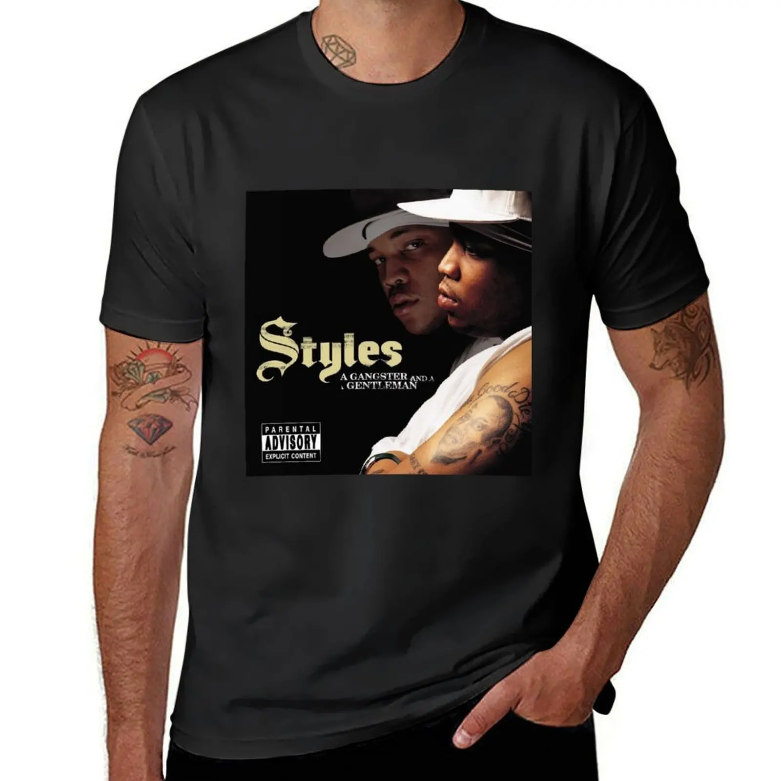 

Styles P - A Gangster And A Gentleman T-Shirt customs boys whites mens t shirts casual stylish