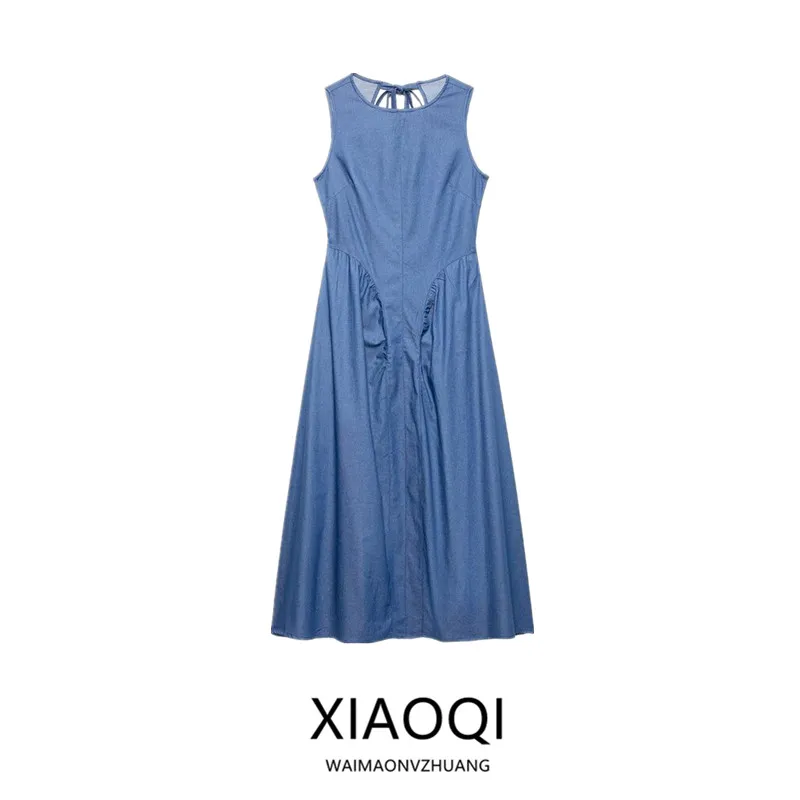 Letnia kolekcja 2025: Damskie długie spodnie jeansowe Dr Svel Ba z wycięciami, uniwersalny krój, do pracy, inne materiały 00%