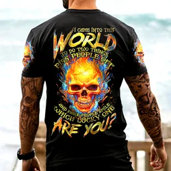 Vintage T-shirts For Men Shirts Short Sleeve Tops Skull Graphic Clothing O Neck Oversized Streetwear 5xl Summer Men's Shirt Tees