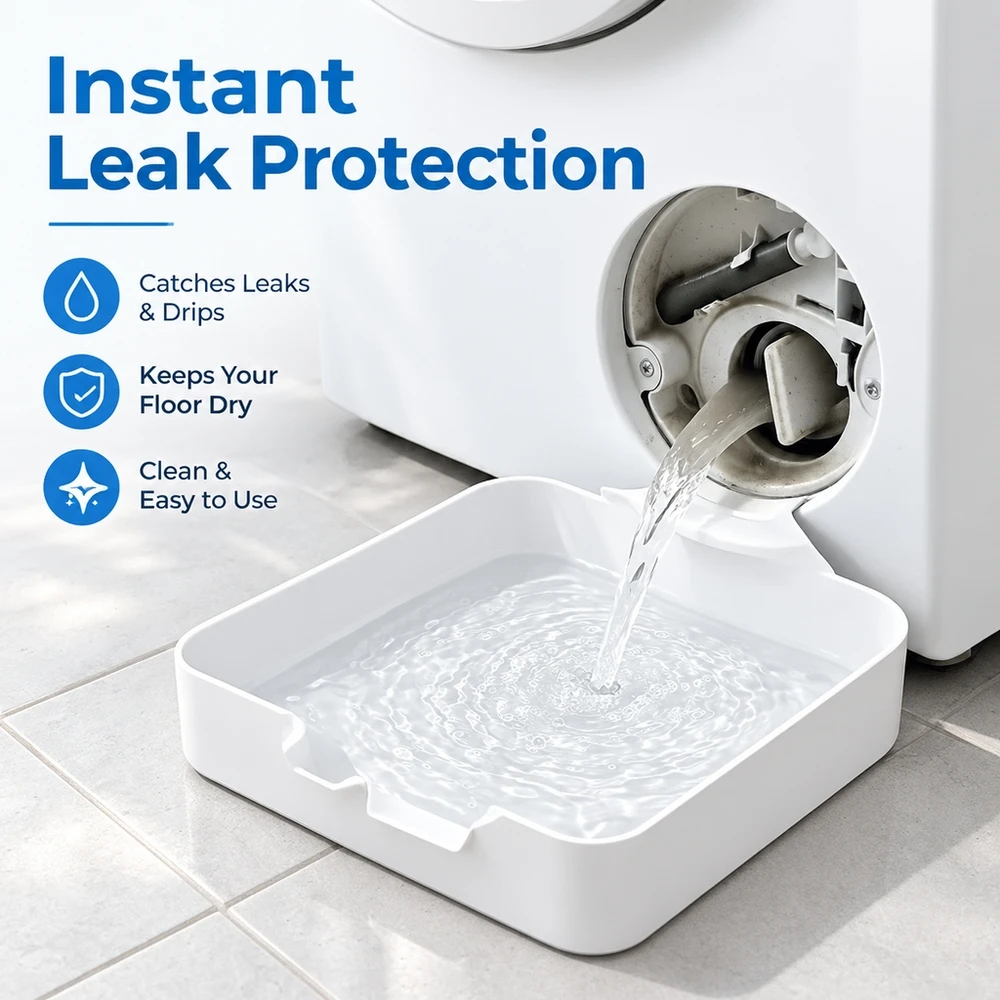 Washing Machine Anti Slip Drain Tray Thick Leak Proof Floor Protection Base Support Collection Pan for Bosch Siemens Set