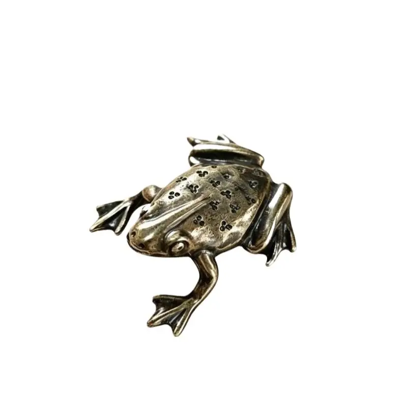 Vintage Kupfer Mini-Tierfigur Frosch-Statue Ornamente für Zuhause und Büro Schreibtischdekoration Geschenke – Detail 6