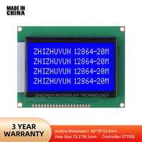 LCM12864-20M Font Library Screen Blue Membrane LCM 12864LCD Display Screen ST7920 Serial And Parallel Ports