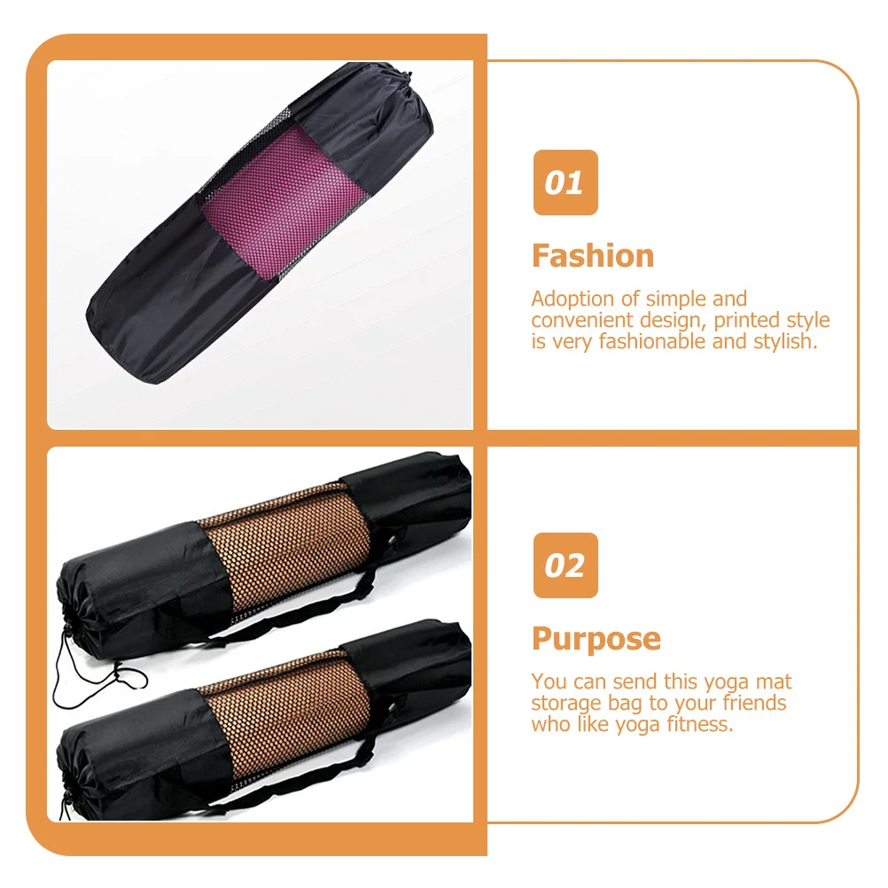 3 قطعة حصيرة اليوغا الأنيقة المنظم حقيبة الرباط ختم دائم الرياضة في الهواء الطلق تخزين اليوغا اللياقة البدنية العرض #5
