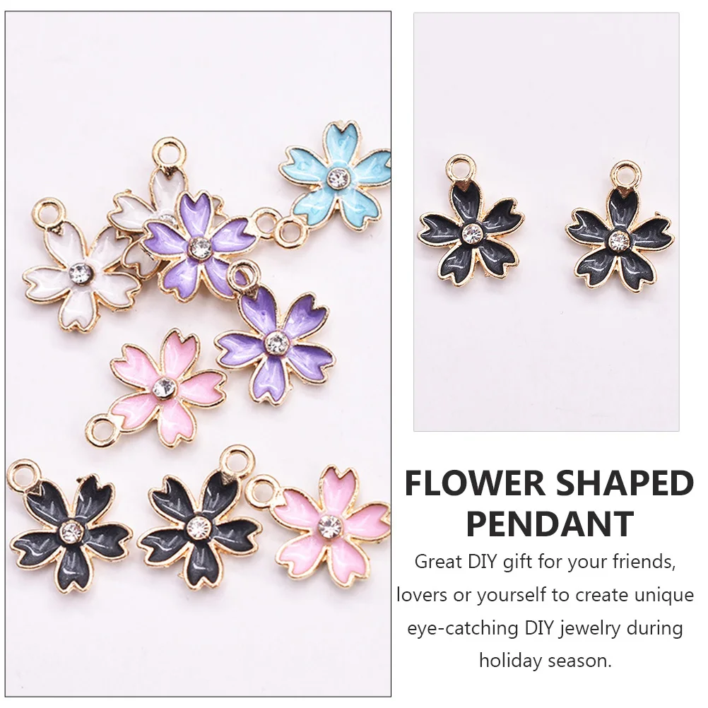 

100 pcs Pendant DIY Jewelry Accessories Necklace Jewelry Making Pendant Earring Charms Crafting Project Elegant Flower Design