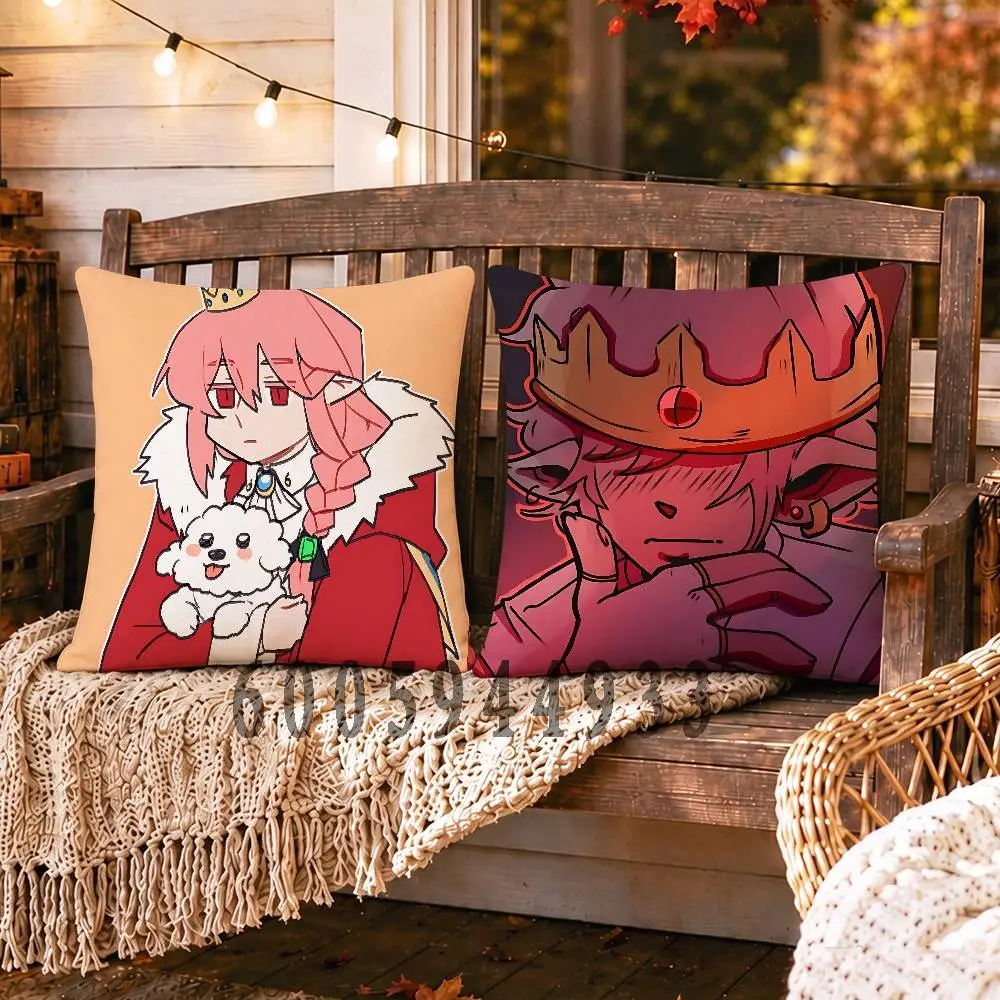 T-Technoblade Anime Celebrity Merchandise All-Match Printed Pillow Case Sofa Car Office Room Decoration Protector