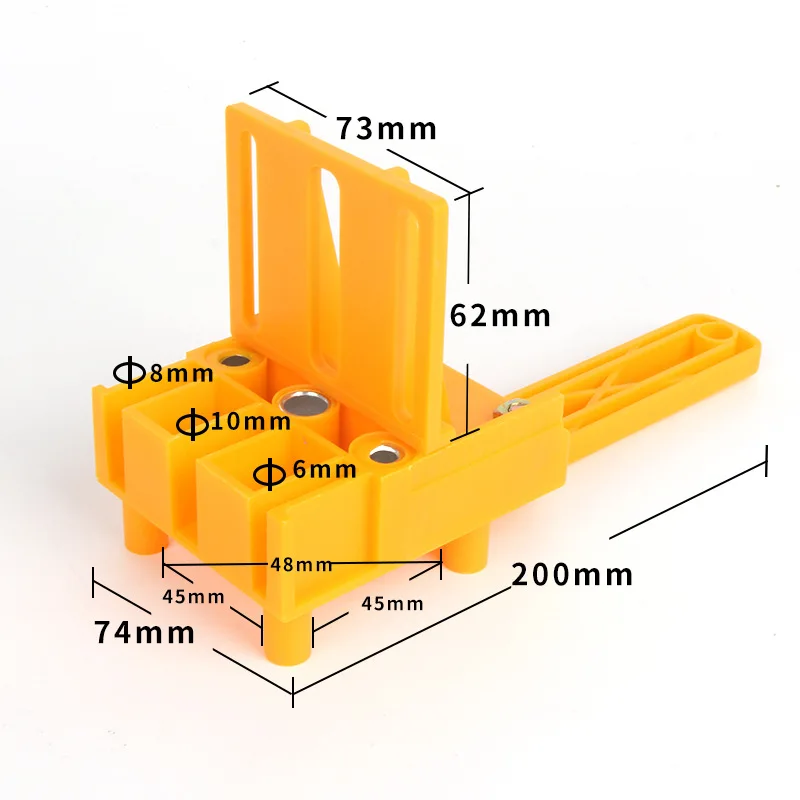 Woodworking Punch Locator Carpenter Job Tools Hand Tools Handheld 6/8/10mm Drill Bit Hole Puncher For Cross Dowel Drill Jig