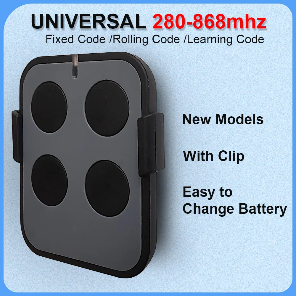 Universal Multi-Frequency 280-868MHz Gate Keyfob 315 390 433 868MHz Garage Remote Control