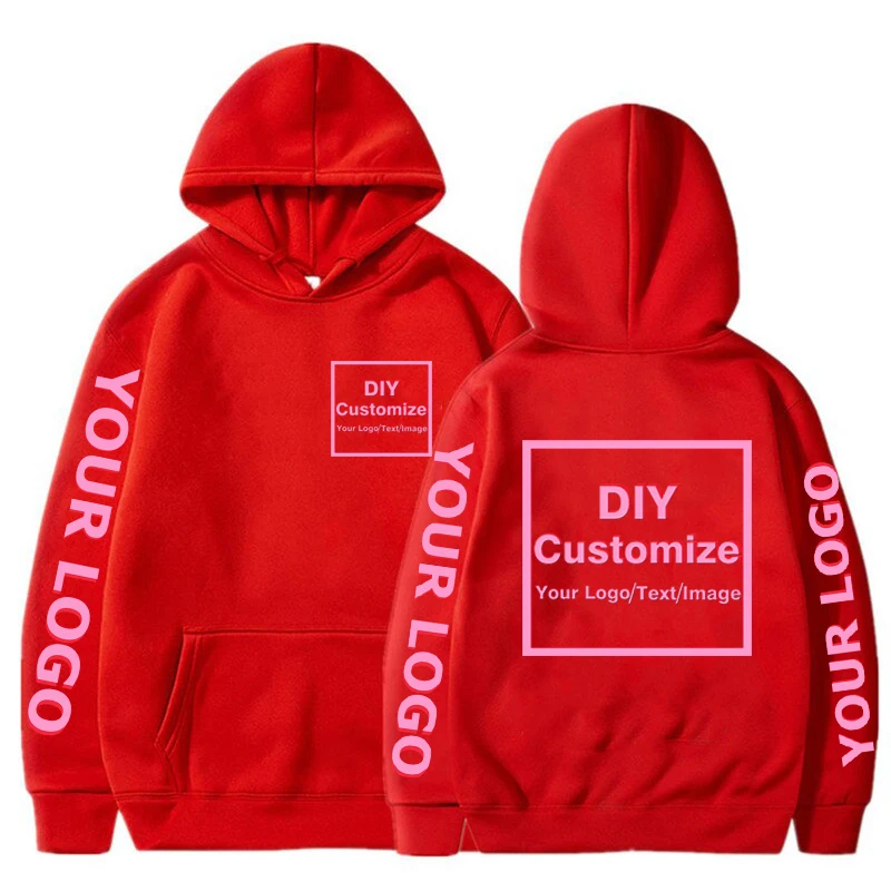 Sudaderas con capucha personalizadas, ropa de alta calidad con estampado de imagen y logotipo de texto, sudadera deportiva informal personalizada,