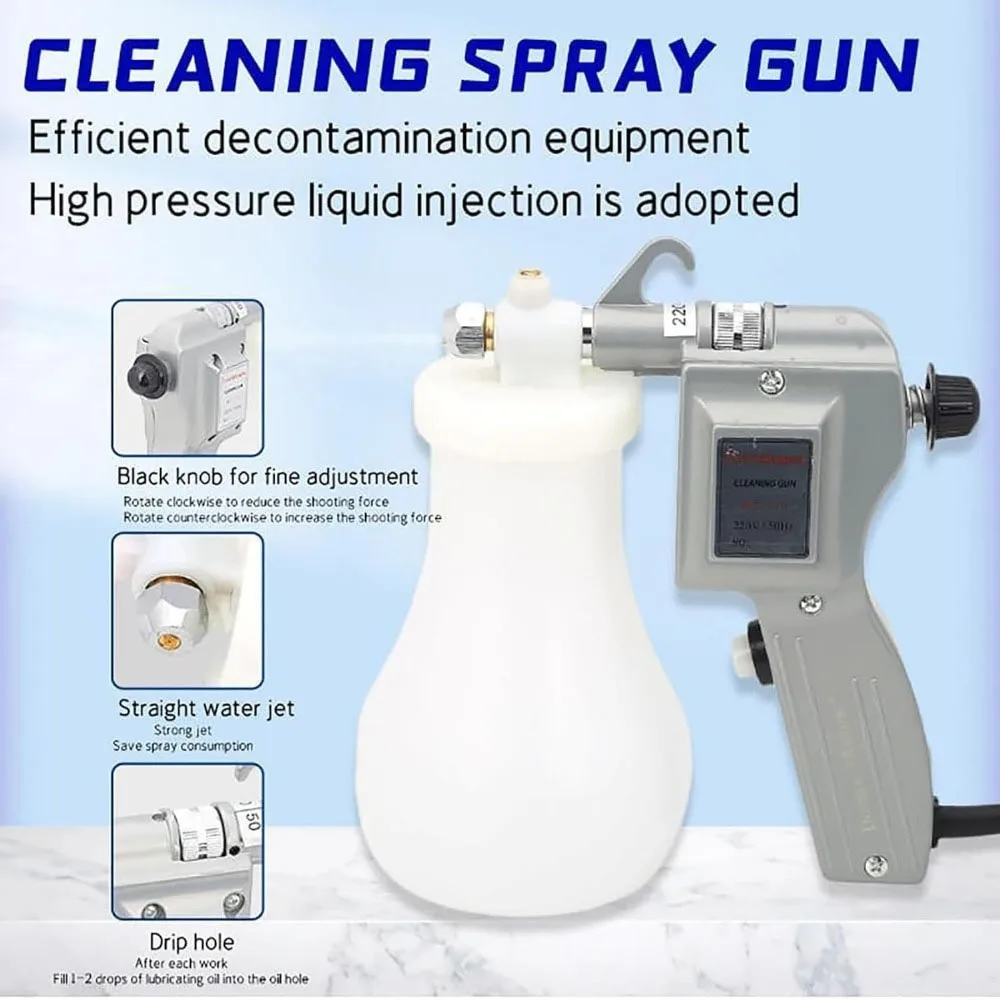 

220V Electric Textile Spot Cleaning Gun,Textile Cleaning Spray Gun with Pressure Adjustment Function,for Textile Screen Printing