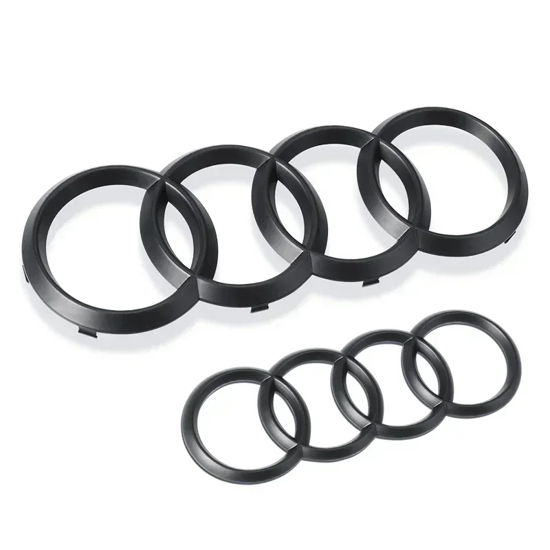 4 ring Logo Badge Car Front Grille Rear Trunk Emblem Stickers For AUDI A1 A3 A4 A5 A6 A7 Q3 Q5 Q7 S3 S4 S5 S6 RS3 RS4 RS5 RS6 TT