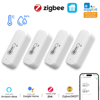 Zigbee Smart Temperature And Humidity Sensor Battery Powered Thermometer Works With eWeLink App Alexa Google Home Assistant Z2M