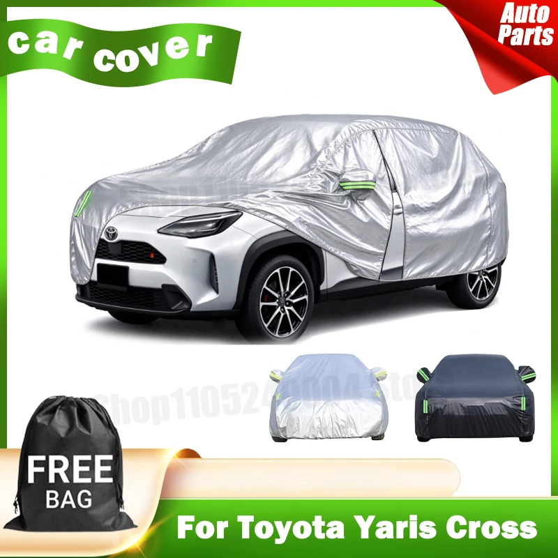 For Toyota Yaris Cross All Weather Auto Protector Zipper Door Waterproof Car Cover Windproof Dustproof UV Protection