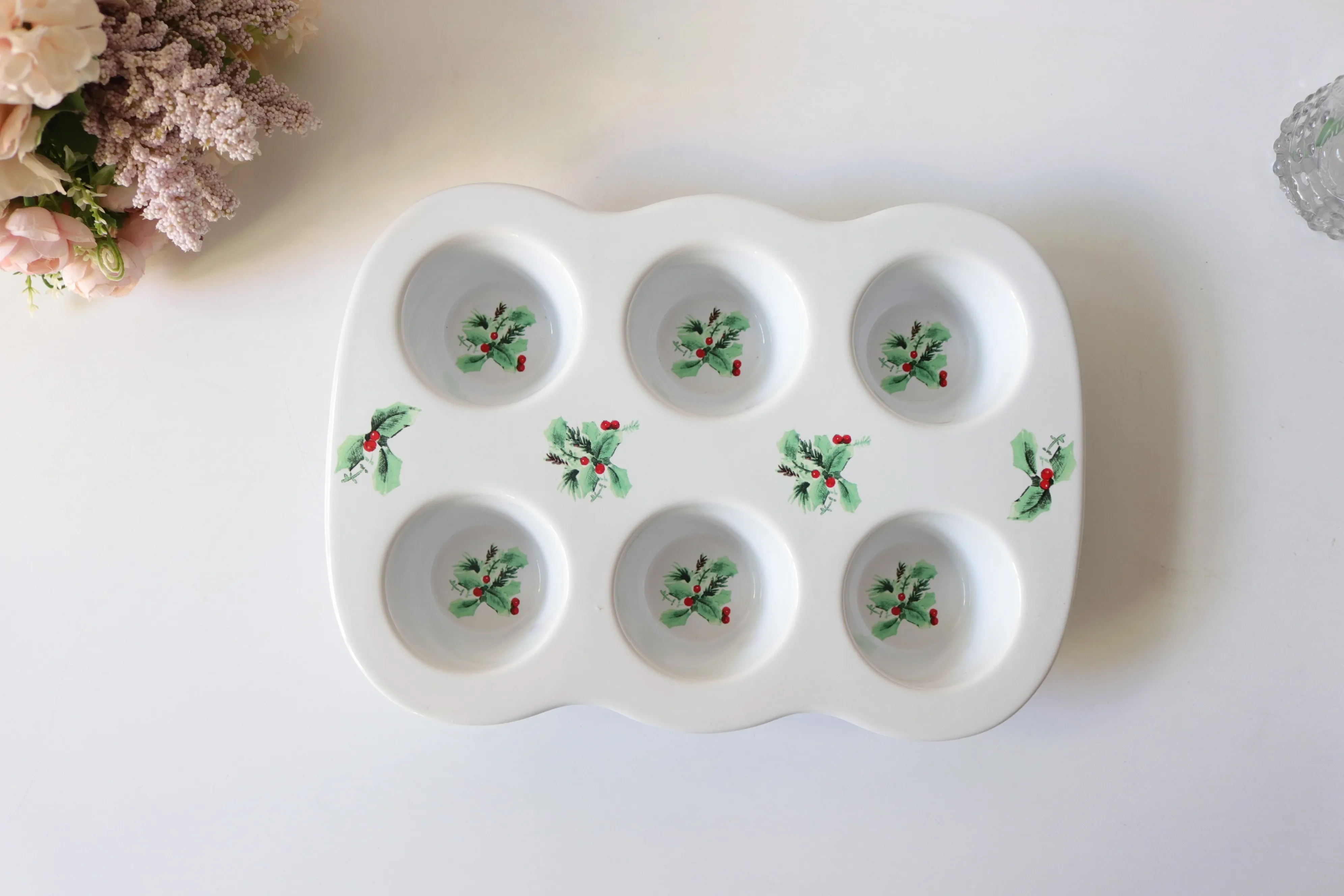 Christmas berry series six-mold ceramic baking tray baking tray cake mold oven special.