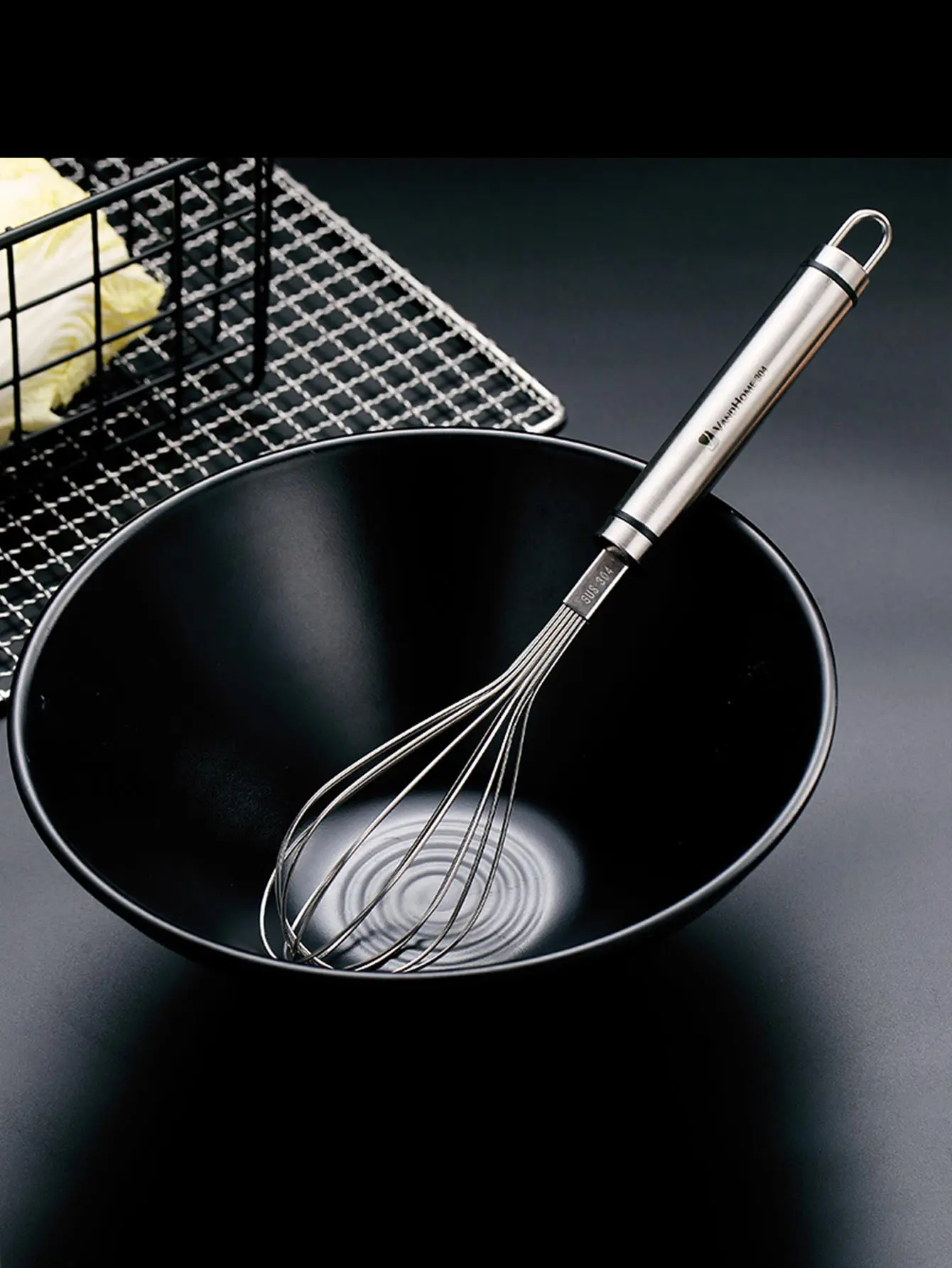 WORTHBUY Egg Whisk Stainless Steel Kitchen Balloon Whisks Manual Egg Beater Blender Egg Mixing Mixer Tools