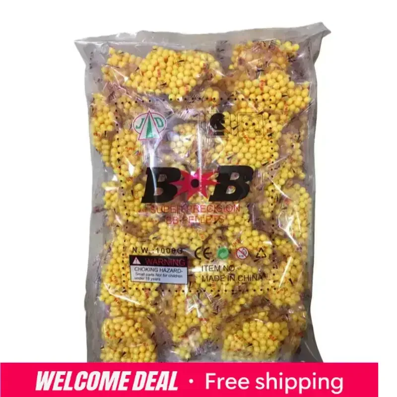 

2025 1000 Rounds Paintball 6mm Yellow BBs Bullets 0.11g 0.25g Strike Ball Tactical Air Gun High Quatity BB Balls For Shooting