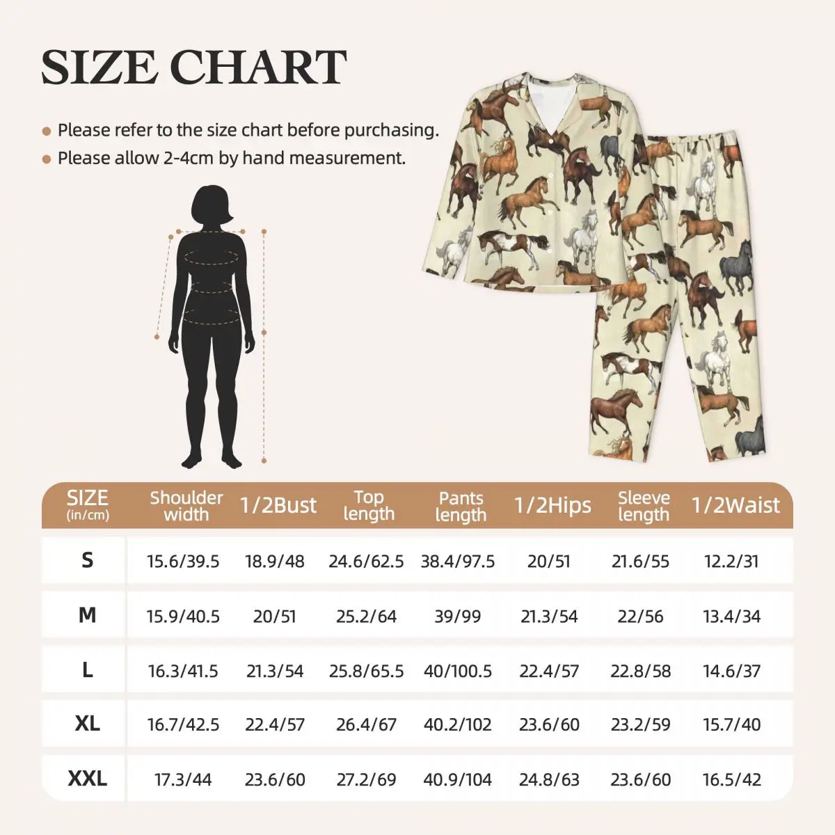 Pajamas Women Sunset Horse Leisure Sleepwear Horses Riding Funny 2 Pieces Vintage Pajamas Set Long Sleeve Oversized Home Suit