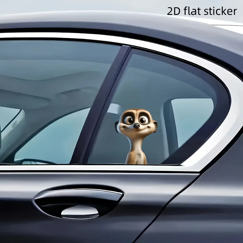 Cartoon lion cat car stickers, cute animal themed stickers, self-adhesive paint, irregular shapes, with perfect gifts