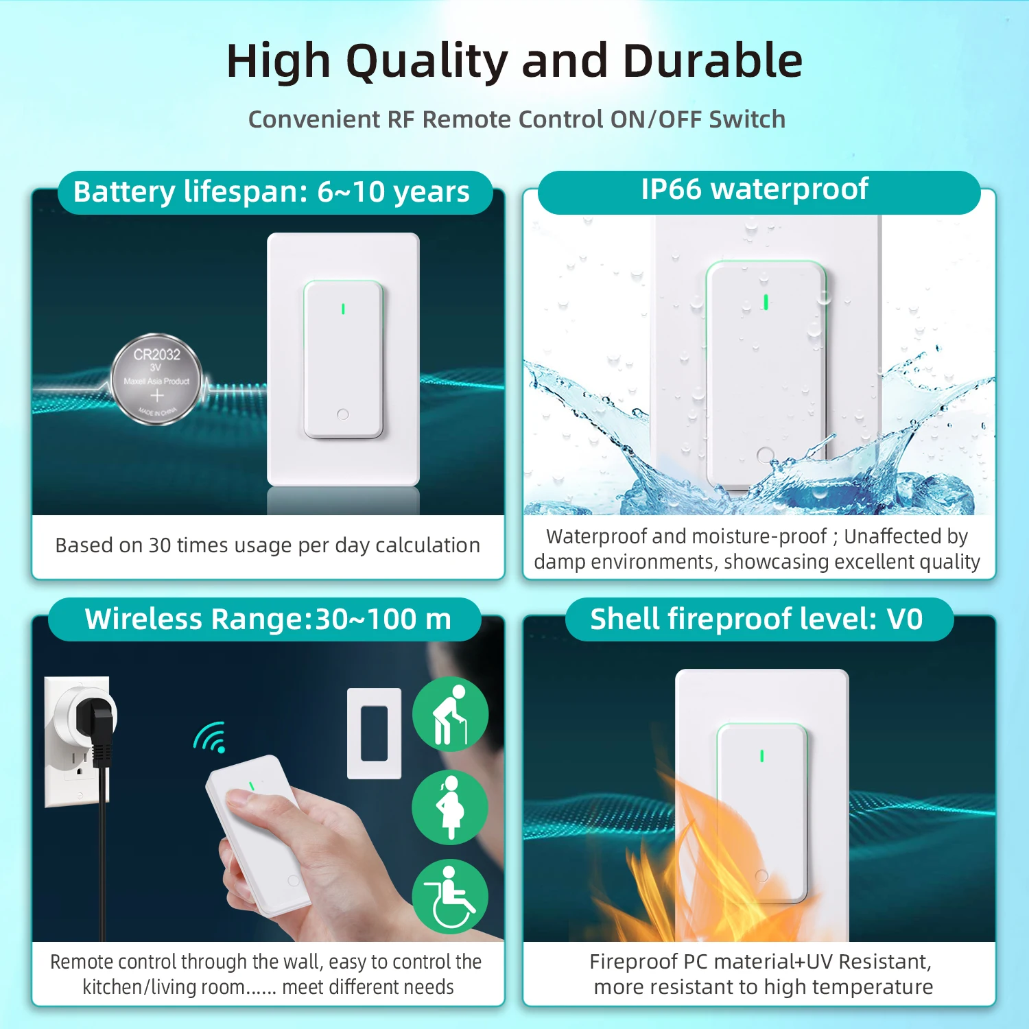3pcs UL Certified Wireless Plug and Switches Electrical Smart Plug With Remote Control Smart Power Socket Plug Connexion Sans