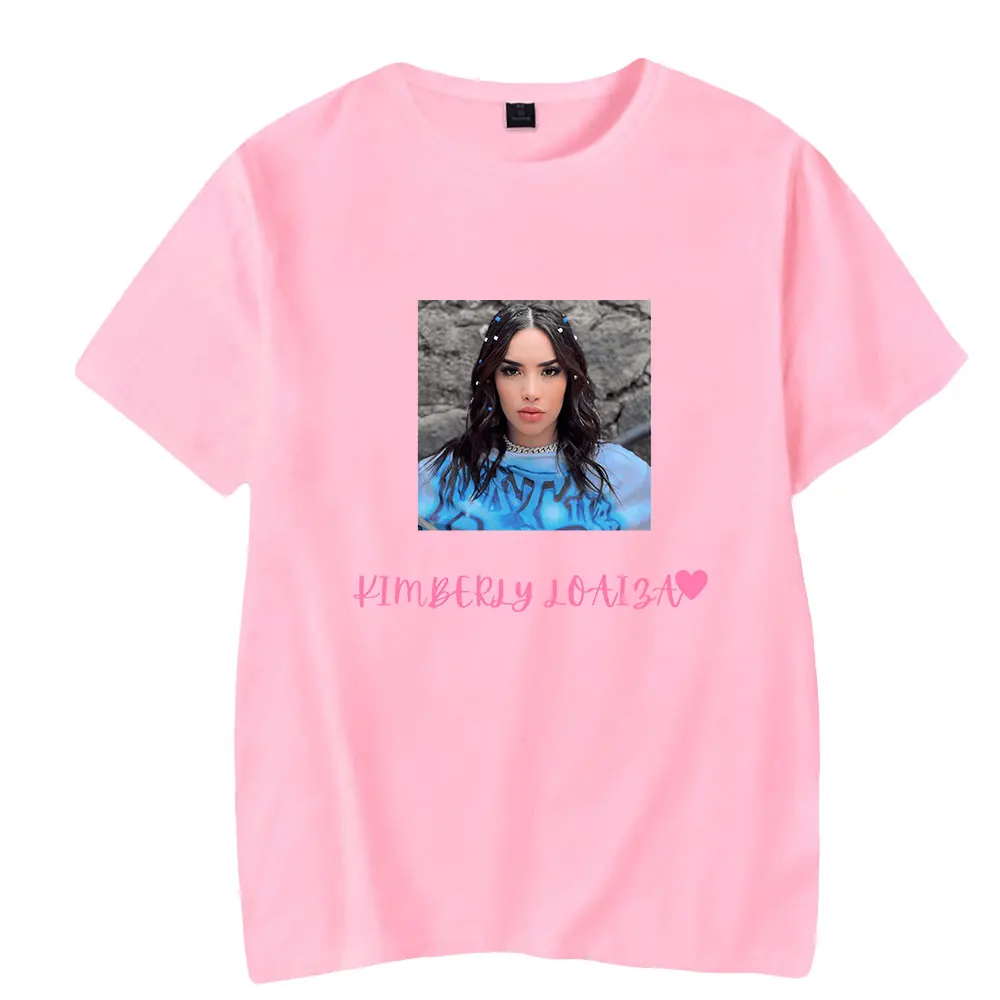 Camiseta de cantante Kimberly Loaiza para hombre y mujer, camiseta de manga corta con cuello redondo, ropa de calle informal, camiseta de moda