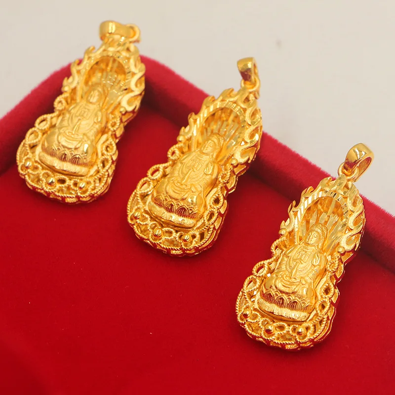 Small-sized Guanyin pendant with necklace, 