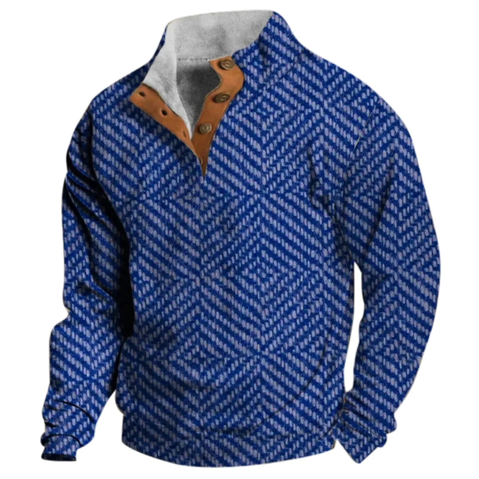 

Men's Western Vintage Solid Color Printed Digital Stand Tie Buckle Mens Active Wear Hoodie Mens Sweat Shirts Long Sleeve