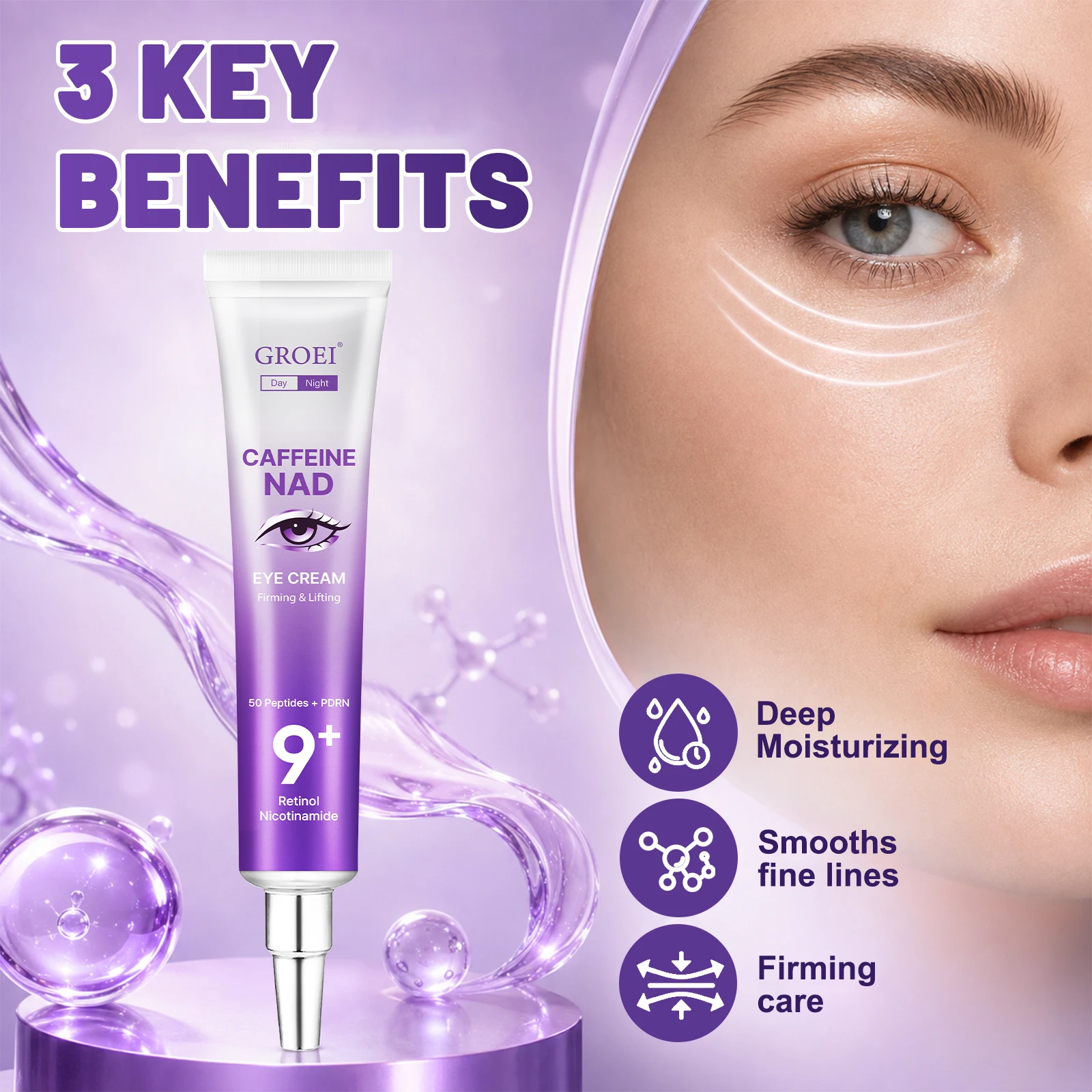 GROEI NAD Eye Cream Caffeine P - Eye Cream Peptide review and price