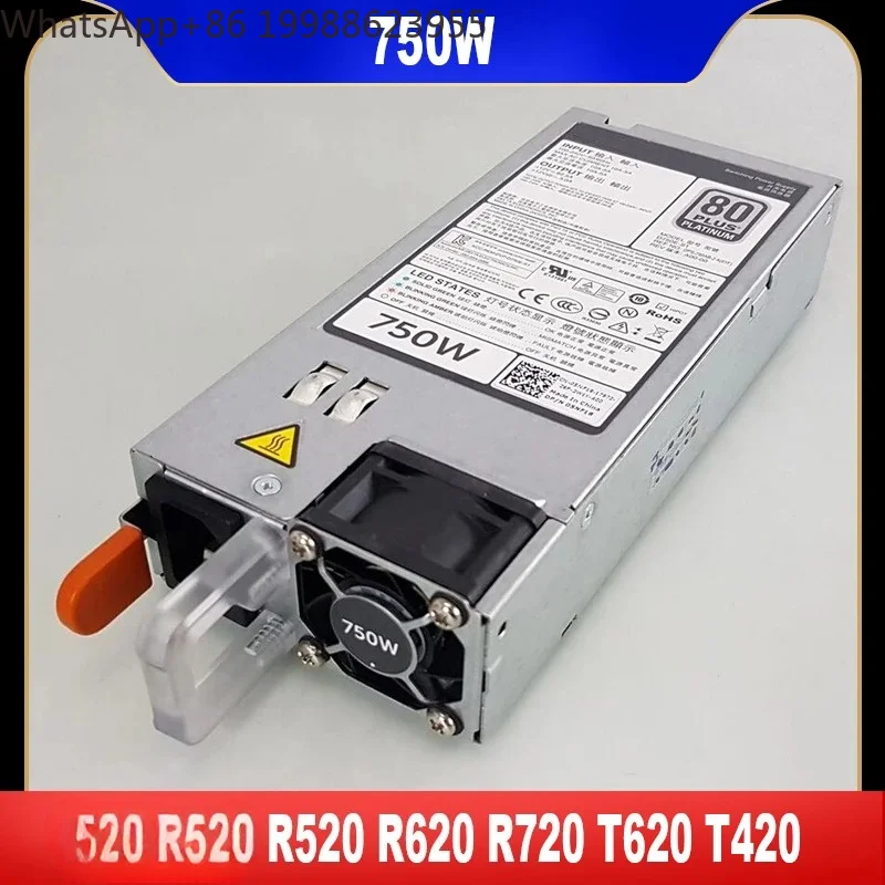 Оригинальный блок питания 750W для DELL R520 R620 R720 T620 T420 F750E-S0 E750E-S0 D750E-S3 05NF18 06W2PW 079RDR 09PXCV 0YNCW3
