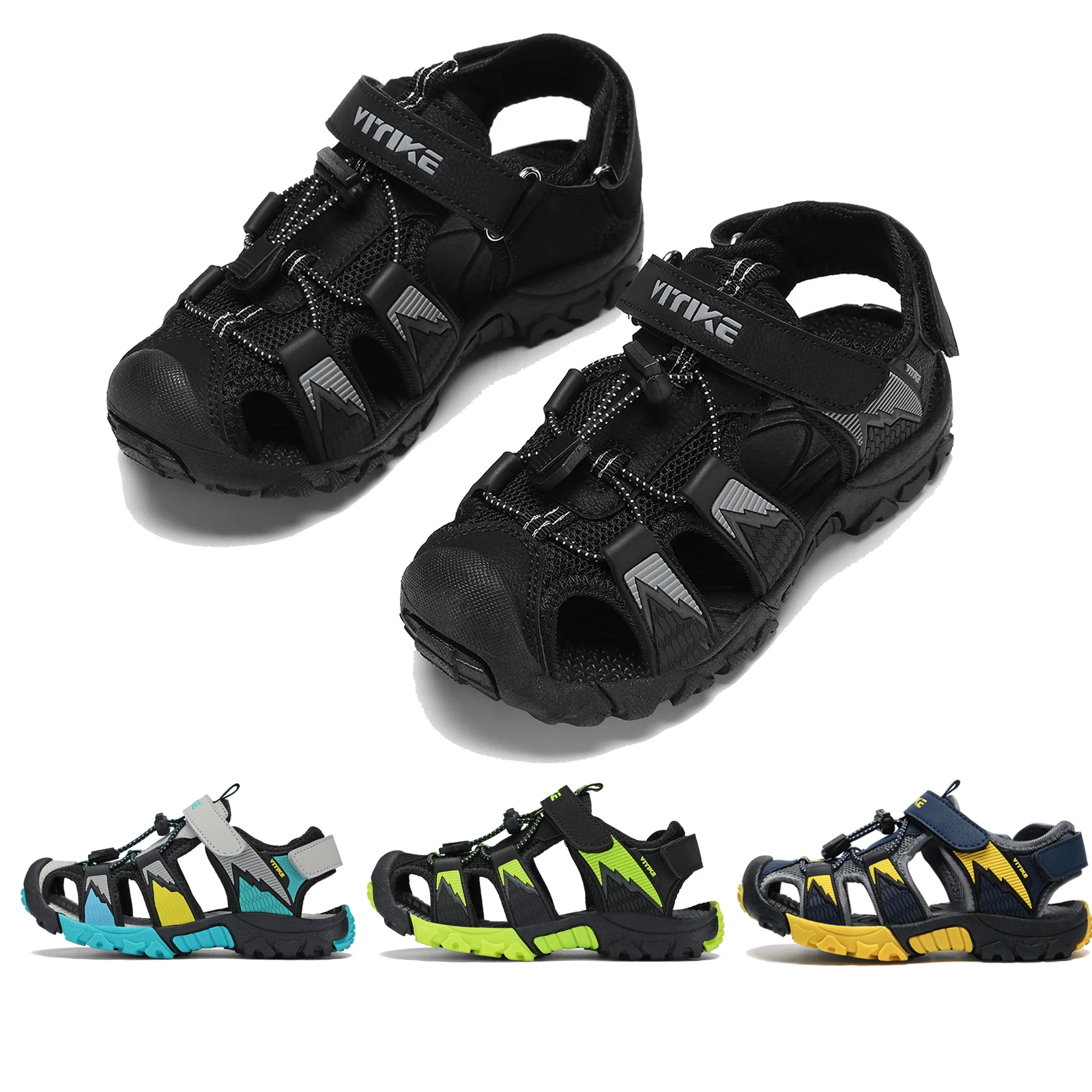 Boys Girls Sports Sandals Summer Kids Closed Toe Outdoor Sandals Athletic Water Shoes Sandals Child Pool Beach Sandals