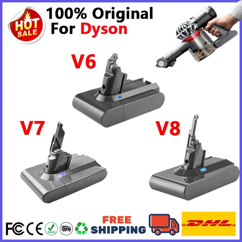 Vacuum Cleaner Rechargeable Battery for Dyson V6 V7 V8 Series SV07 SV09 SV10 DC58 DC31 DC34 Absolute Fluffy Animal Pro Bateria
