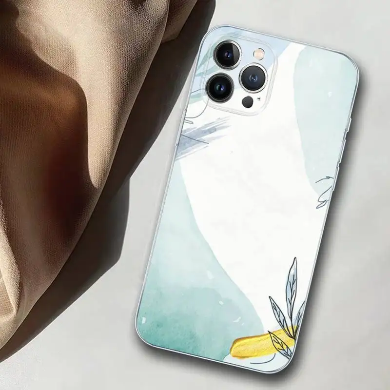 Painted Flowers Phone Case Silicone Soft for iphone 14 13 12 11 Pro Mini XS MAX 8 7 6 Plus X XS XR Cover