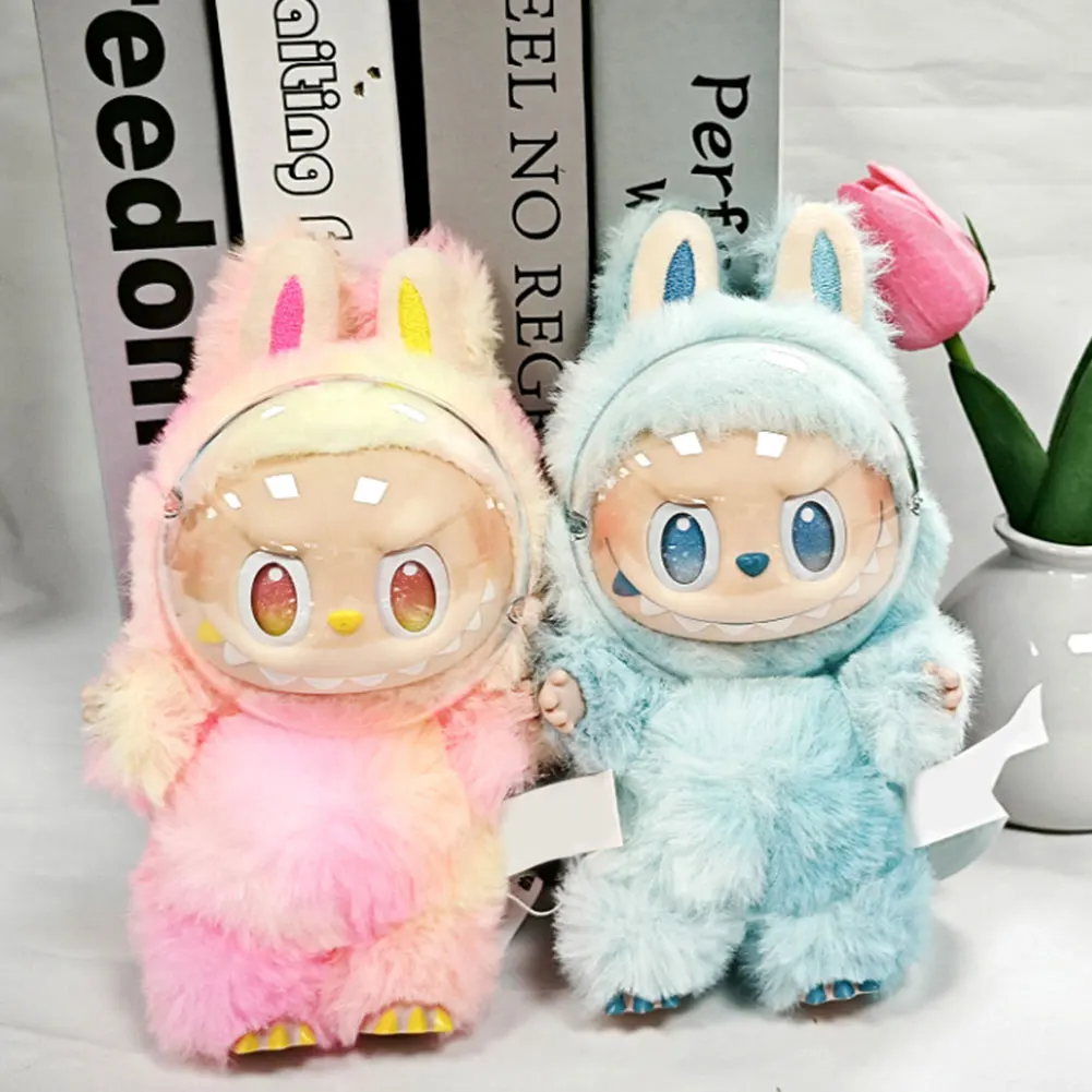 5pcs for SkullPanda Doll Protective Acrylic Face Cover Case for Labubu Dolls Display Bag Transparent Face Cover Doll Accessories