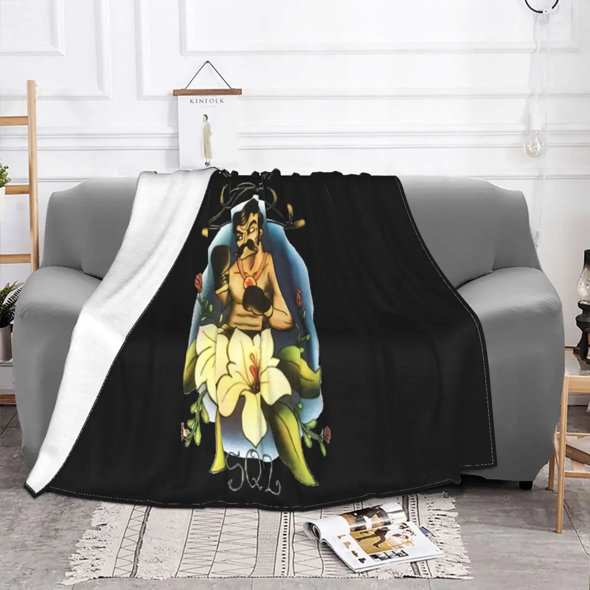 Men Dsquare Custom Boxers Illustrations Of Printed S S White Funny Novelty Women Throw Blanket