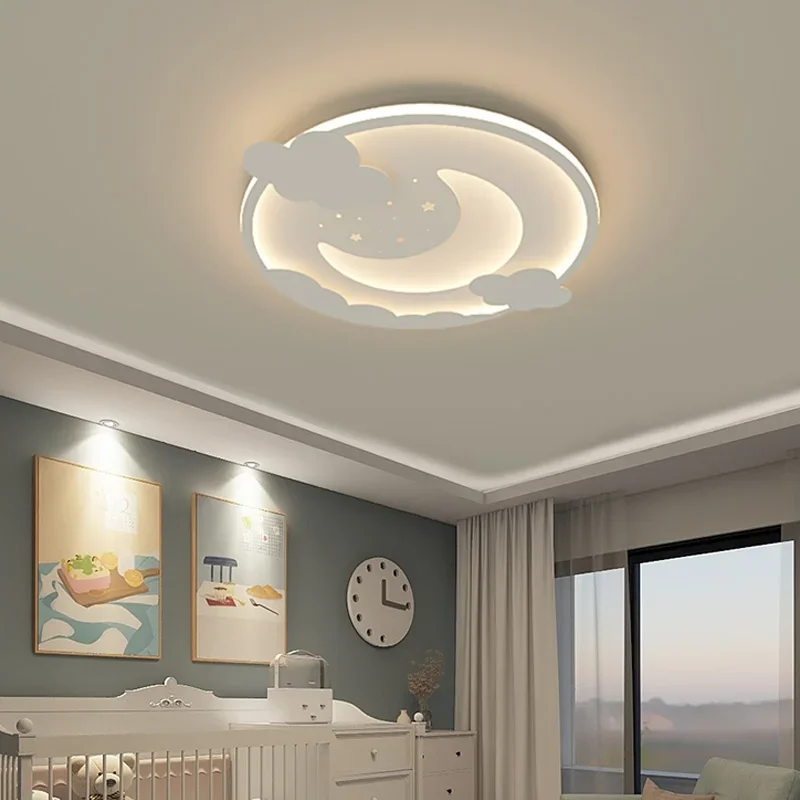 

Cloud Light Moon LED Ceiling Light Boys, Girls, Children's Room, Bedroom Lamps, Creative Cartoon Eye Protection Lighting